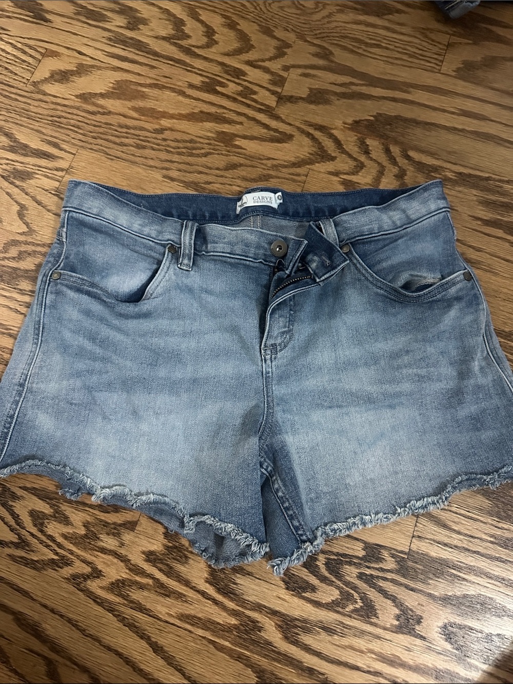 Carve Designs Light Blue Distressed Denim Cutoff Shorts